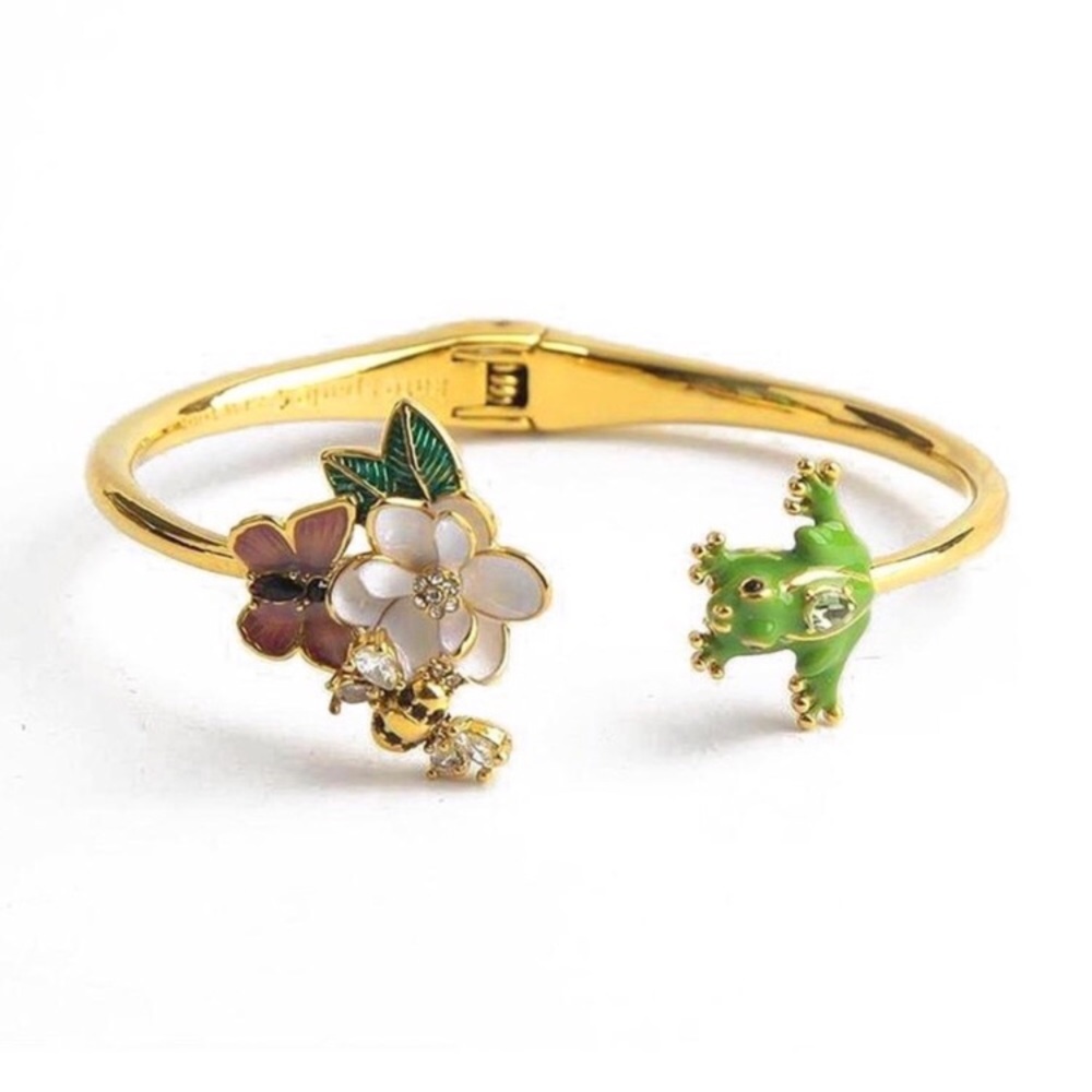 Kate Spade Swamped Garden Frog & Flower Cuff - Picture 3 of 4